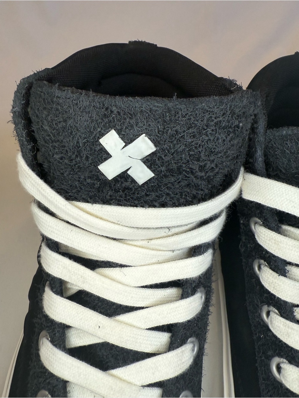 Straye x XPLR Venice Stomper Bones Skeleton Foot High Top Sneaker Black Suede 12 - Picture 4 of 15
